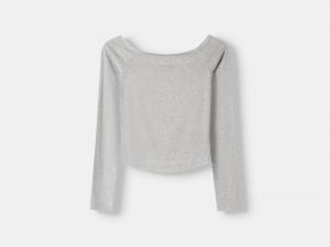 Long sleeve Bardot neckline T-shirt