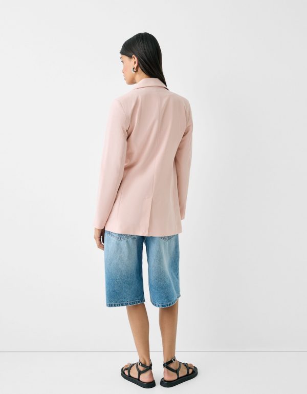 Slim-fit flowing double-breasted blazer - Image 6