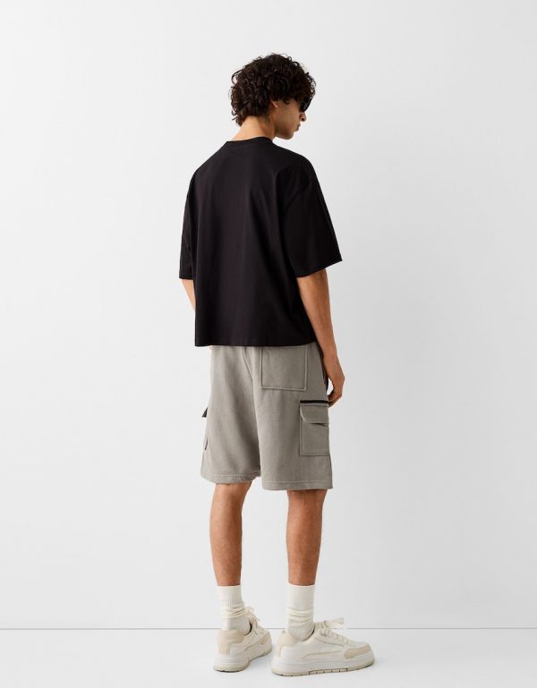 Plush cargo Bermuda shorts - Image 5