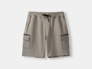 Plush cargo Bermuda shorts